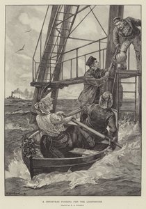 Un pudín de Navidad para el faro de William Heysham Overend