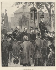 Llegada del Príncipe de Gales y el Duque de Edimburgo a Coburgo para el funeral del difunto Gran Duque de William Heysham Overend
