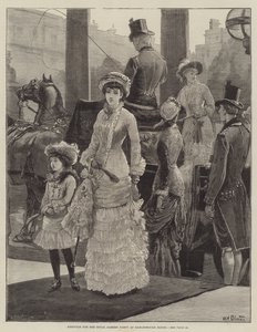 Llegadas para la fiesta en el jardín real en Marlborough House de William Heysham Overend