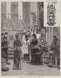 Bautizo del Infante Duque de Albany en la Iglesia de Esher de William Heysham Overend