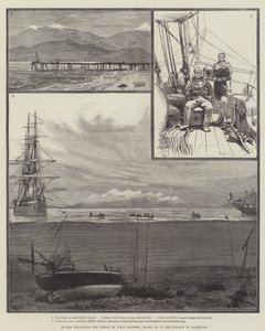Buzos explorando el naufragio del HMS Doterel, explotado en el Estrecho de Magallanes