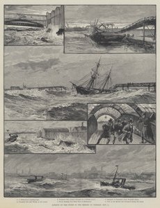 Efectos de la tormenta en el Mersey el martes, 1 de noviembre
