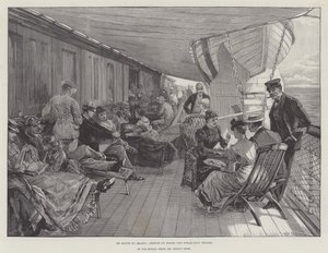 En ruta a Brasil, boceto a bordo del barco de vapor Thames de William Heysham Overend