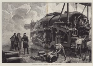 Disparando el cañón de 111 toneladas en Woolwich de William Heysham Overend