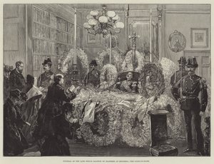 Funeral del difunto Príncipe Balduino de Flandes en Bruselas, el velatorio