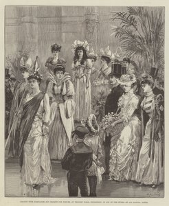 Gran Fiesta Francesa y Máscara de Flores, en el Salón de los Príncipes, Piccadilly, en Ayuda de los Fondos de Todos los Santos, París de William Heysham Overend