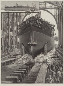 Lanzamiento del HMS Rodney en Chatham