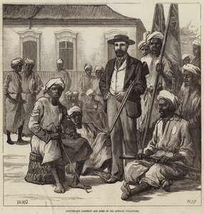 El teniente Cameron y algunos de sus seguidores africanos