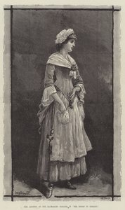 Sra. Langtry, en el Teatro Haymarket, en Ella se rebaja para conquistar de William Heysham Overend