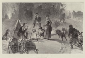 En camino a Klondike, una parada para la comida del mediodía de William Heysham Overend