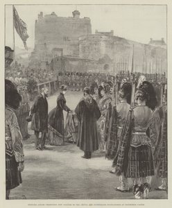 La Princesa Louise Presentando Nuevos Colores a los Argyll y Sutherland Highlanders en el Castillo de Edimburgo