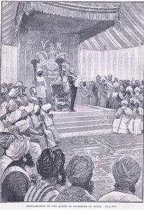 Proclamación de la Reina como soberana de la India 1858 d.C.