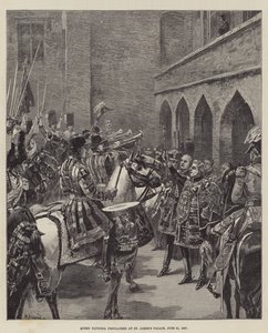 La Reina Victoria proclamada en el Palacio de St James, 21 de junio de 1837