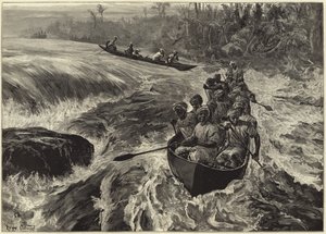 Descendiendo los rápidos en el Congo