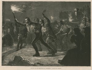 Patinaje en el Serpentine a la luz de las antorchas de William Heysham Overend