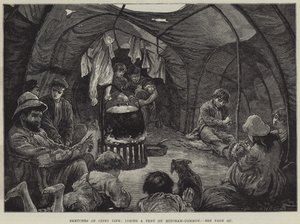 Bocetos de la vida gitana, dentro de una tienda en Mitcham-Common de William Heysham Overend