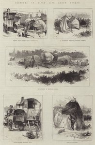 Bocetos de la Vida Gitana alrededor de Londres de William Heysham Overend