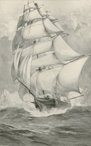 Tea-Clippers Corriendo desde China hacia el Támesis de William Heysham Overend