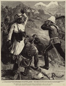 La Guerra Afgana, un Incidente en la Batalla de Futtehabad, 2 de Abril