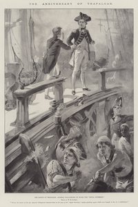 El aniversario de Trafalgar, la batalla de Trafalgar, almirante Collingwood a bordo del Royal Sovereign