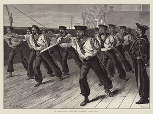 La flota británica en el Mar de Mármara, ejercicio de sable de William Heysham Overend
