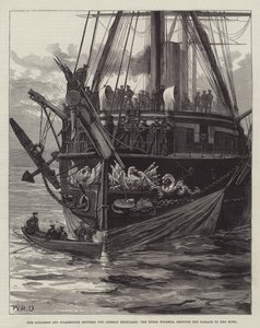 La colisión frente a Folkestone entre dos acorazados alemanes, el Konig Wilhelm, mostrando el daño en sus proas