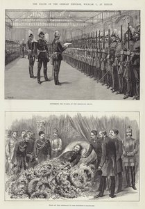 La muerte del emperador alemán, Guillermo I, en Berlín