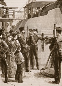 La flota francesa en Cronstadt: visita del Zar, 1891, ilustración de 