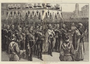 La Coronación Imperial en Moscú, Procesión del Emperador y la Emperatriz después de ser coronados