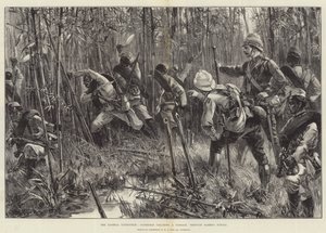 La expedición Looshai, los Gurkhas despejan un paso a través de la jungla de bambú