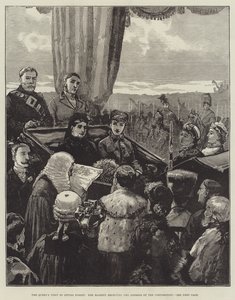 La visita de la Reina al Bosque de Epping, Su Majestad recibiendo la dirección de la Corporación
