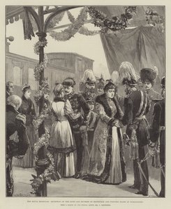 El matrimonio real, recepción del Duque y la Duquesa de Edimburgo y la Princesa María en Sigmaringen de William Heysham Overend