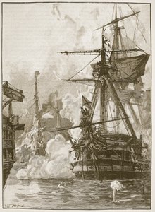 El ataque ruso a Sinope, ilustración de 