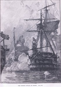 El ataque ruso a Sinope 1853 d.C. de William Heysham Overend