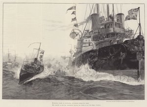 El Sanspareil, Buque Insignia de Sir Michael Culme-Seymour, en el Mediterráneo de William Heysham Overend