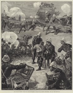 La Guerra en Egipto, los Dos Cañones de Nueve Libras de la Artillería Real a Caballo, 24 de agosto