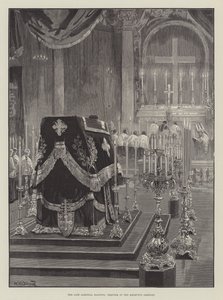 El difunto Cardenal Manning, Réquiem en el Oratorio de Brompton de William Heysham Overend