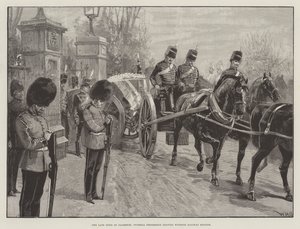 El difunto Duque de Clarence, procesión fúnebre saliendo de la estación de tren de Windsor de William Heysham Overend