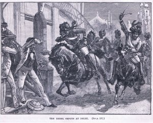 Los sepoys rebeldes en Delhi, 1857 d.C. de William Heysham Overend