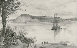 Vista de la ciudad y fortaleza de Quebec. A.D. 1759 de William Heysham Overend