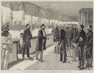 Visita del Jedive al Duque de Connaught a bordo del HMS Helicon