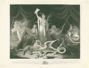 Alegoría del poder de Gran Bretaña, 1787 La creciente grandeza de la nación británica (título sobre objeto)