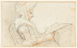 Perfil Derecho de Mujer Sentada Leyendo de William Hoare