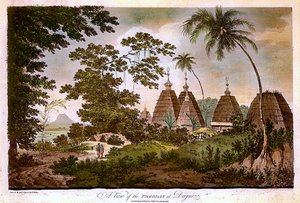 Vista de las pagodas de Deogar de William Hodges