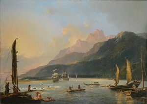 [Una] vista de la bahía de Maitavie, [en la isla de] Otaheite [Tahití]