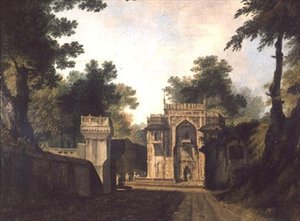 Puerta de entrada a una mezquita en Chunagarh de William Hodges