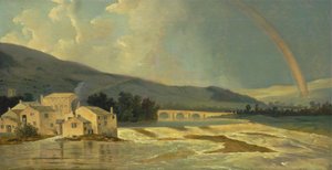 Puente de Otley sobre el río Wharfe de William Hodges