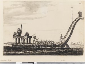 Página 15 Canoa de guerra, Otaheite de William Hodges