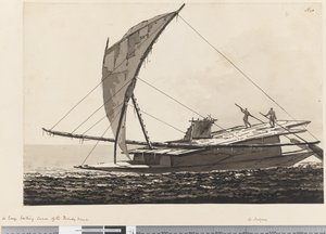 Página 20 Una gran canoa de vela de las Islas Amistosas de William Hodges
