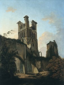 Ruinas de la abadía de Llanthony (óleo sobre lienzo)